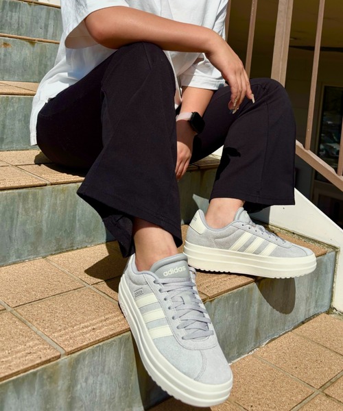 【adidas】VL Court Bold 厚底 スニーカー パステル スエード adidas アディダス VL COURT BOLD レディーススニーカー 厚底