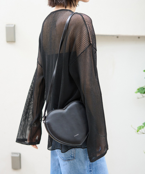 Rouge vif（ルージュヴィフ）の「【YAHKI/ヤーキ】W FACE ハートショルダーポシェット（ショルダーバッグ・レディース・ブラック・フリー）」の2枚目の写真