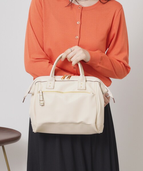 anello（アネロ）の「＜anello＞合皮口金2WAYショルダー（ショルダーバッグ・レディース・アイボリー/ブラック/ベージュ・00）」の11枚目の写真