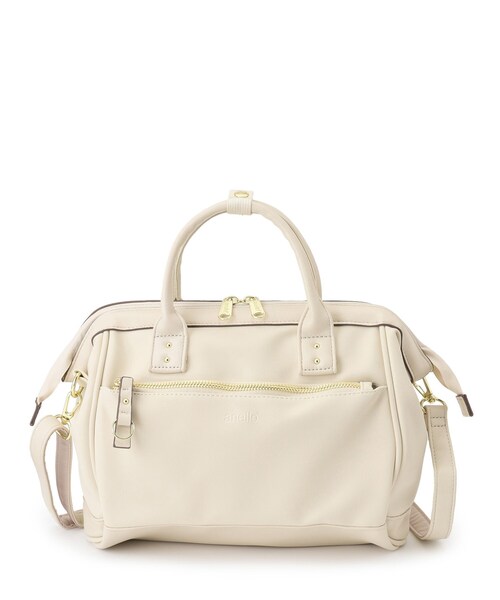 anello（アネロ）の「＜anello＞合皮口金2WAYショルダー（ショルダーバッグ・レディース・アイボリー/ブラック/ベージュ・00）」の18枚目の写真