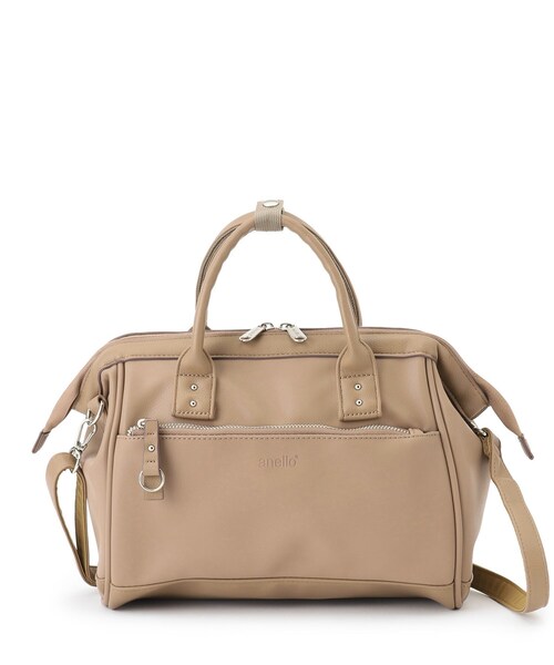 anello（アネロ）の「＜anello＞合皮口金2WAYショルダー（ショルダーバッグ・レディース・アイボリー/ブラック/ベージュ・00）」の19枚目の写真