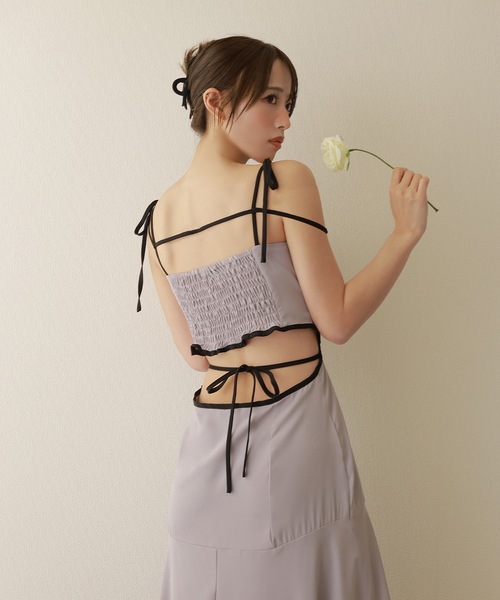 M DOLLY original* bicolor back conscious dress/バイカラー