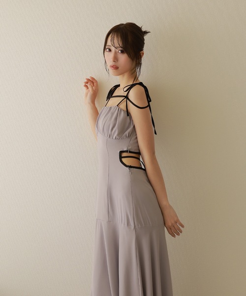 M DOLLY original* bicolor back conscious dress/バイカラー