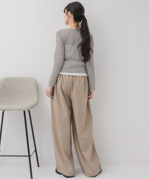 RETRO GIRL（レトロガール）の「メランジシアーNTカーデ（ニット/セーター・レディース・ライトグレー/イエロー/ブラック/ブルー・FREE）」の13枚目の写真