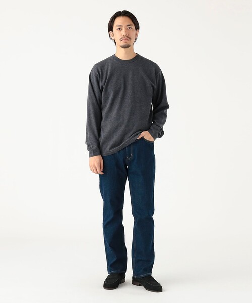 B:MING by BEAMS（ビーミングバイビームス）の「14ゲージ ニット クルーネック Tシャツ（ニット/セーター・メンズ・グレー/ブラウン系その他2・SMALL/MEDIUM/LARGE）」の4枚目の写真