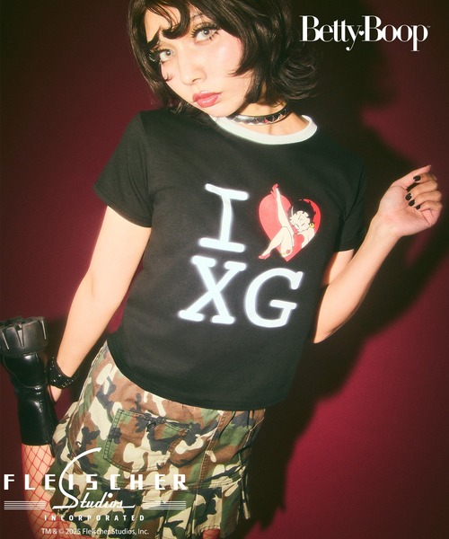 激レア 新品 送料込 エックスガール XGIRL ベティー tシャツ コラボ X-girl x BETTY BOOP(TM) S/S TEE（Tシャツ/カットソー）｜X