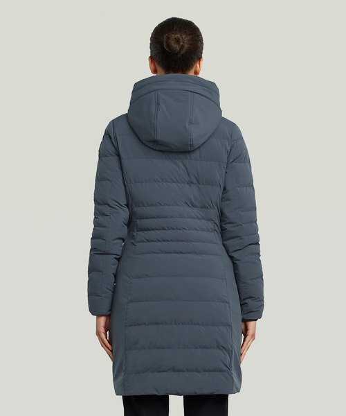 G-STAR（ジースター）の「Foundation Padded Long Jacket/撥水中綿ロングフーデッドコート（ダウンジャケット/コート・レディース・ホワイト系その他/ダークブルー・X-SMALL/SMALL）」の10枚目の写真