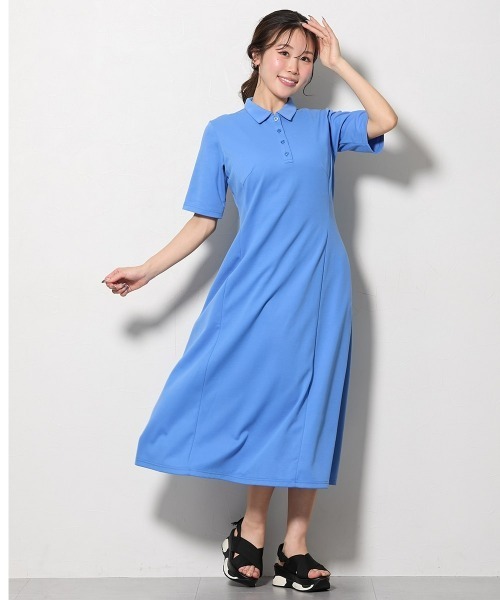 Nissen glamor(ニッセングラマー)の「【大きい胸専用】吸汗速乾・UVカットポロワンピース(ワンピース・レディース・ネイビー/杢グレー/ブラック・LL/L/M/S/4L/3L)」の11枚目の写真