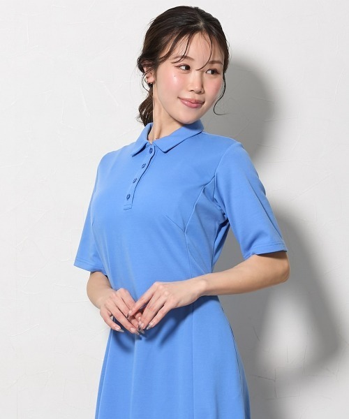 Nissen glamor(ニッセングラマー)の「【大きい胸専用】吸汗速乾・UVカットポロワンピース(ワンピース・レディース・ネイビー/杢グレー/ブラック・LL/L/M/S/4L/3L)」の12枚目の写真