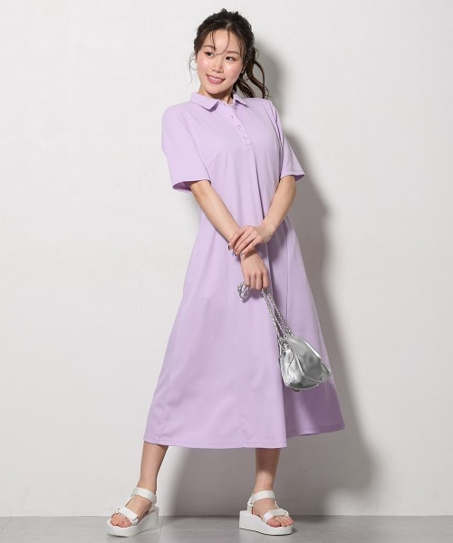Nissen glamor(ニッセングラマー)の「【大きい胸専用】吸汗速乾・UVカットポロワンピース(ワンピース・レディース・ネイビー/杢グレー/ブラック・LL/L/M/S/4L/3L)」の16枚目の写真