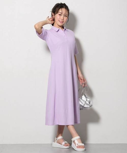 Nissen glamor(ニッセングラマー)の「【大きい胸専用】吸汗速乾・UVカットポロワンピース(ワンピース・レディース・ネイビー/杢グレー/ブラック・LL/L/M/S/4L/3L)」の18枚目の写真