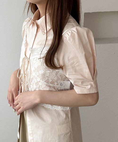 apres jour clair(アプレジュールクレア)の「【apres jour clair】レースリボンビスチェ(その他トップス・レディース・アイボリー/ブラック・フリー/X-LARGE)」の5枚目の写真