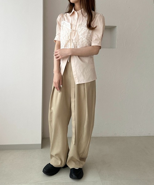 apres jour clair(アプレジュールクレア)の「【apres jour clair】レースリボンビスチェ(その他トップス・レディース・アイボリー/ブラック・フリー/X-LARGE)」の7枚目の写真