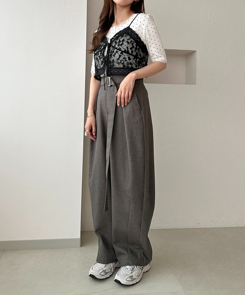 apres jour clair(アプレジュールクレア)の「【apres jour clair】レースリボンビスチェ(その他トップス・レディース・アイボリー/ブラック・フリー/X-LARGE)」の15枚目の写真
