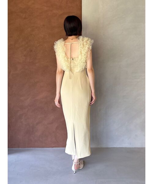 LAGUNAMOON(ラグナムーン)の「LADYショルダーチュールIラインドレス 結婚式 お呼ばれ(ドレス・レディース・ベージュ/ブラック・SMALL/MEDIUM)」の10枚目の写真