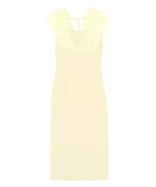 セール】LADYショルダーチュールIラインドレス 結婚式 お呼ばれ