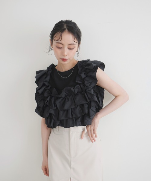 フリルビスチェドッキングT（Tシャツ/カットソー）｜LIAN（リアン）の