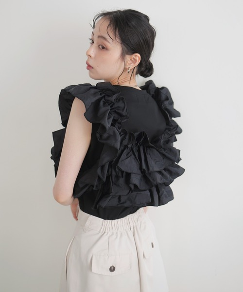 フリルビスチェドッキングT（Tシャツ/カットソー）｜LIAN（リアン）の