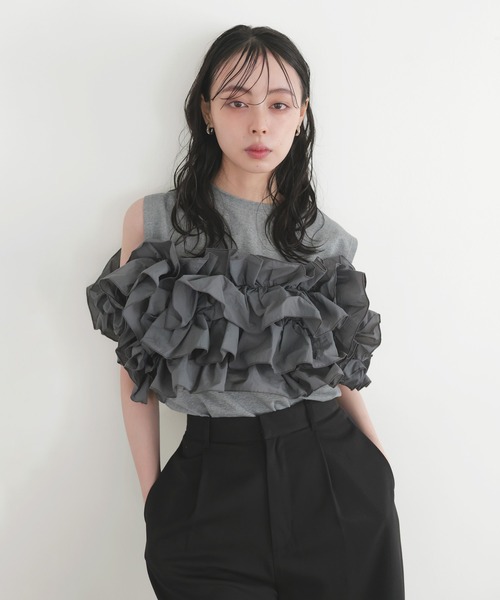 フリルビスチェドッキングT（Tシャツ/カットソー）｜LIAN（リアン）の