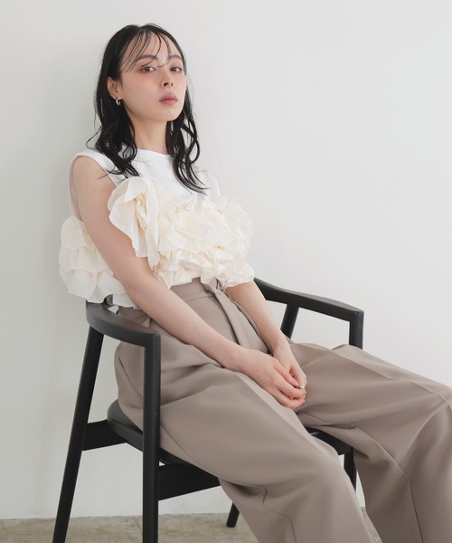 【美品】フリルビスチェロンT CAPRICIEUX LE'MAGE（カプリシューレマージュ）の「【セット