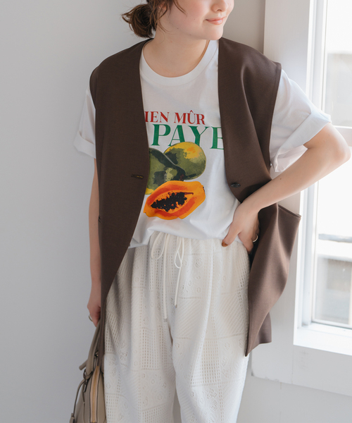 Spick & Span(スピックアンドスパン)の「フルーツグラフィティTシャツ(Tシャツ/カットソー・レディース・その他9/その他4/その他2・FREE)」の14枚目の写真
