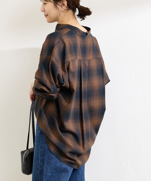 JOURNAL STANDARD（ジャーナルスタンダード）の「《追加2》STAND PULL OVER（シャツ/ブラウス・レディース・ブラック系その他/ブラウン系その他/ブラック/ホワイト・FREE）」の4枚目の写真