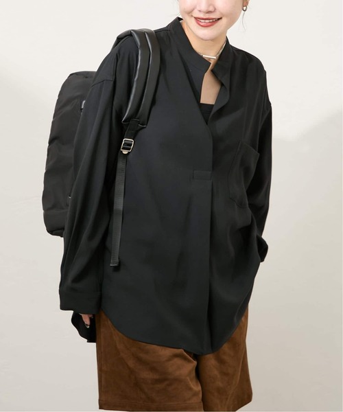 JOURNAL STANDARD（ジャーナルスタンダード）の「《追加2》STAND PULL OVER（シャツ/ブラウス・レディース・ブラック系その他/ブラウン系その他/ブラック/ホワイト・FREE）」の2枚目の写真