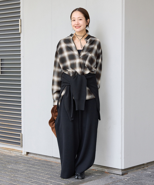 JOURNAL STANDARD（ジャーナルスタンダード）の「《追加2》STAND PULL OVER（シャツ/ブラウス・レディース・ブラック系その他/ブラウン系その他/ブラック/ホワイト・FREE）」の7枚目の写真