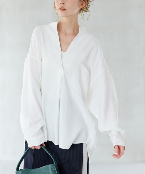 JOURNAL STANDARD（ジャーナルスタンダード）の「《追加2》STAND PULL OVER（シャツ/ブラウス・レディース・ブラック系その他/ブラウン系その他/ブラック/ホワイト・FREE）」の18枚目の写真