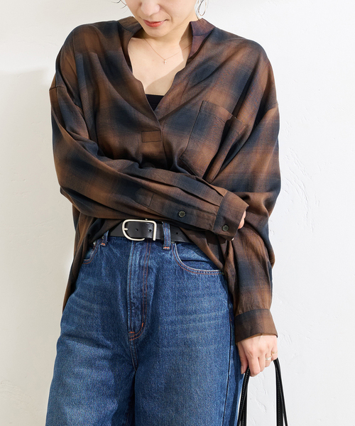 JOURNAL STANDARD（ジャーナルスタンダード）の「《追加2》STAND PULL OVER（シャツ/ブラウス・レディース・ブラック系その他/ブラウン系その他/ブラック/ホワイト・FREE）」の22枚目の写真