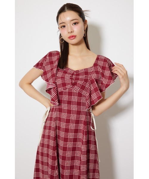 rienda(リエンダ)の「フリルウエストオープンワンピース 夏服(ワンピース・レディース・ホワイト/レッド/ブラック・SMALL/MEDIUM)」の10枚目の写真