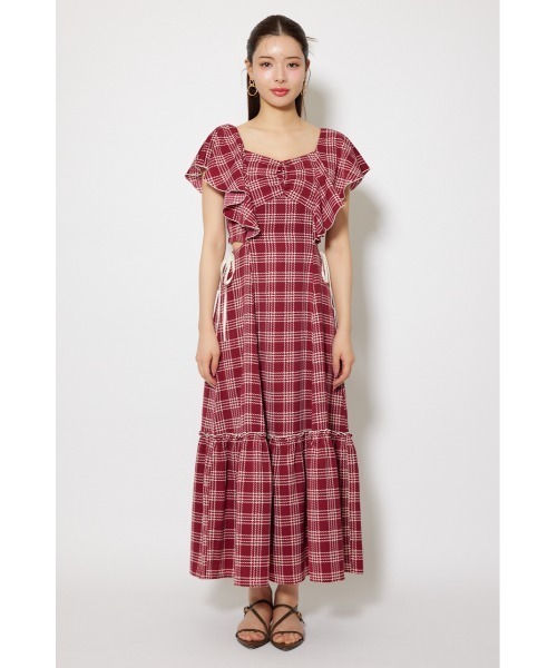 rienda(リエンダ)の「フリルウエストオープンワンピース 夏服(ワンピース・レディース・ホワイト/レッド/ブラック・SMALL/MEDIUM)」の12枚目の写真