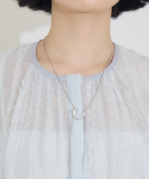 KATHARINE ROSS（キャサリンロス）の「【KATHARINE ROSS】ストライプカットドビーブラウス（シャツ/ブラウス・レディース・ライトブルー/ブラック・MEDIUM）」の8枚目の写真