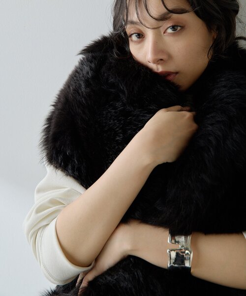 Whim Gazette(ウィムガゼット)の「ムートンファージレ(ベスト・レディース・ブラウン/ベージュ・FREE)」の21枚目の写真