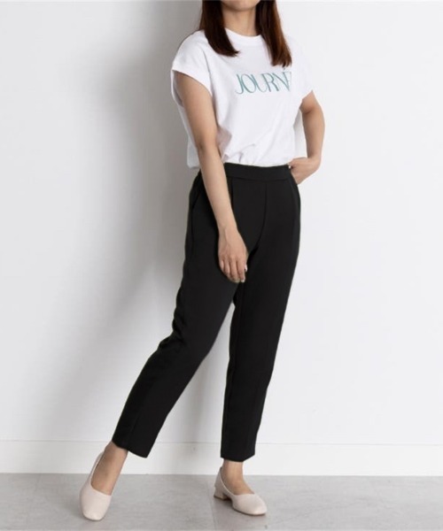 Beststore(ベストストア)の「エステルストレッチストレッチ センタープレス テーパードパンツ(スラックス・レディース・キャメル/ベージュ/ネイビー/ダークグリーン/ライトグレー/ブラック/ホワイト・S/M/L/XL)」の8枚目の写真