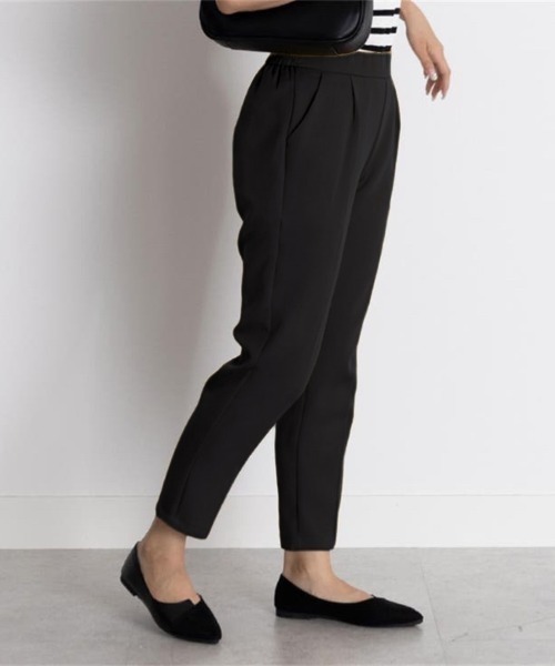 Beststore(ベストストア)の「エステルストレッチストレッチ センタープレス テーパードパンツ(スラックス・レディース・キャメル/ベージュ/ネイビー/ダークグリーン/ライトグレー/ブラック/ホワイト・S/M/L/XL)」の10枚目の写真