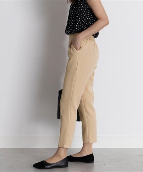 Beststore(ベストストア)の「エステルストレッチストレッチ センタープレス テーパードパンツ(スラックス・レディース・キャメル/ベージュ/ネイビー/ダークグリーン/ライトグレー/ブラック/ホワイト・S/M/L/XL)」の16枚目の写真