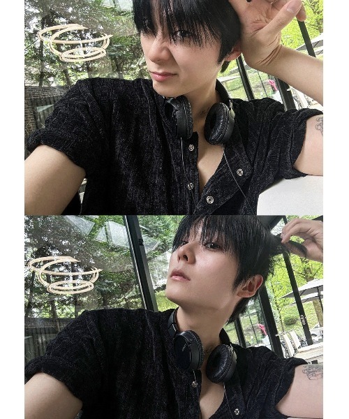 COSYHARU（コシハル）の「ベロアリブヘンリーネック半袖Tシャツ（Tシャツ/カットソー・メンズ・グレー/アイボリー/ブラック・FREE）」の17枚目の写真