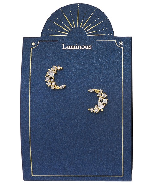 Zoule ゾーラ：Luminousシリーズ jewel moon ピアス（ピアス（両