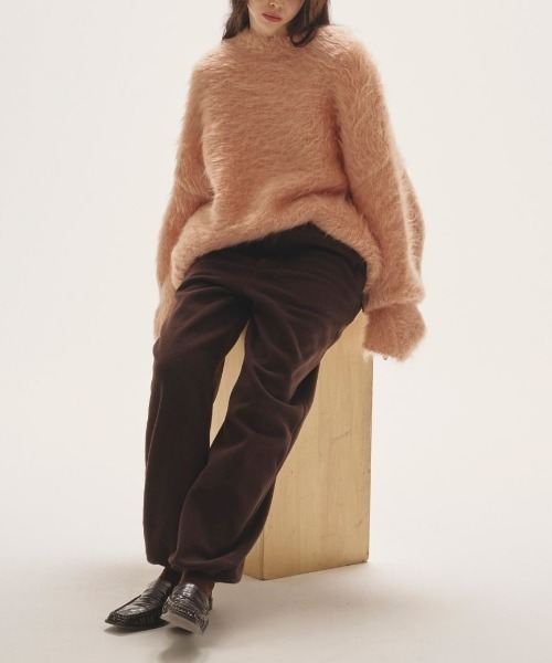 TODAYFUL(トゥデイフル)の「TODAYFUL Easy Fleece Pants イージーフリースパンツ/12520720(スウェットパンツ・レディース・ダークブラウン/ネイビー・38)」の9枚目の写真