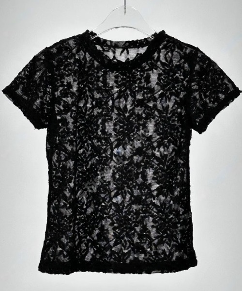 tシャツ A'GEM/9 × .kom 「.KOM/ドットケーオーエム」 シアーフラワーレースTシャツ レディース A'GEM/9 × .kom 『.KOM/ドットケーオーエム』 シアーフラワー
