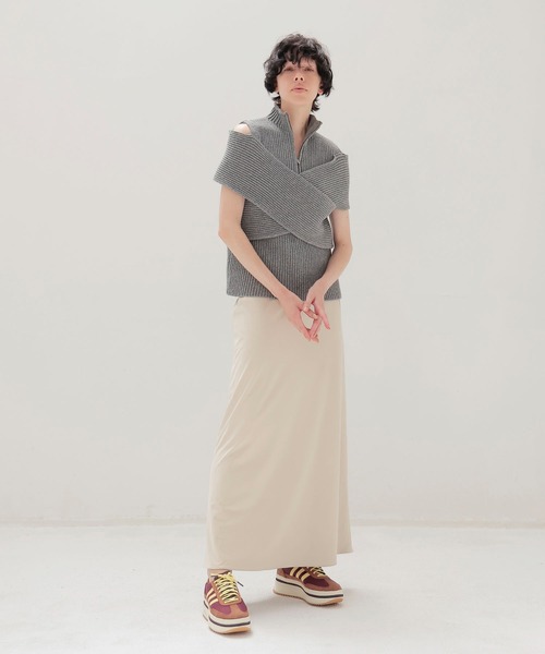 DRESSLAVE（ドレスレイブ）の「C/W cross slit zip pullover(クロススリットジッププルオーバー)（ニット/セーター・レディース・ブラック/グレー・38）」の13枚目の写真