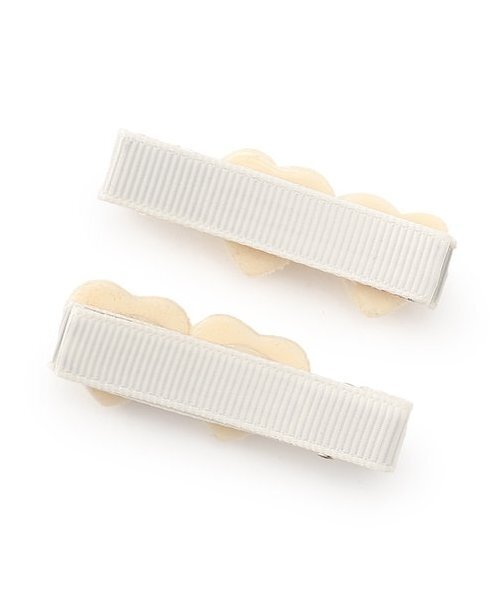 petit main（プティマイン）の「ハートヘアクリップ 2P（ヘアピン・キッズ・アイボリー/レッド/モカ・F）」の4枚目の写真