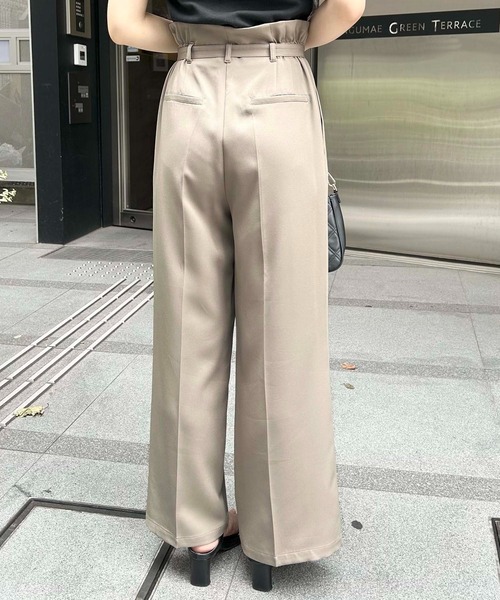 INGNI（イング）の「【WEB限定】共ベルト付ワイドパンツ（スラックス・レディース・チャコールグレー/ブラック/ベージュ・S/M）」の7枚目の写真