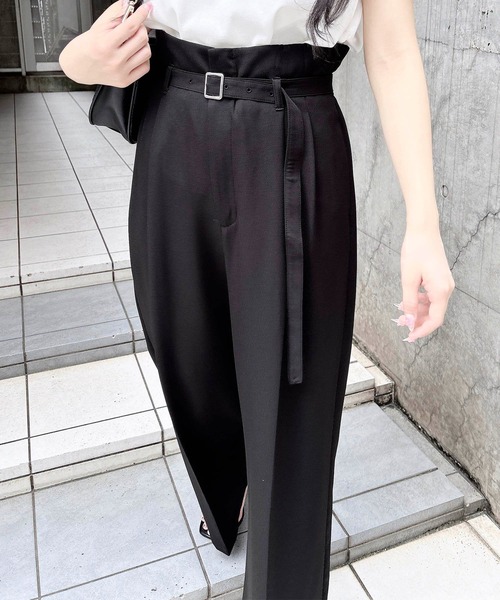 INGNI（イング）の「【WEB限定】共ベルト付ワイドパンツ（スラックス・レディース・チャコールグレー/ブラック/ベージュ・S/M）」の13枚目の写真