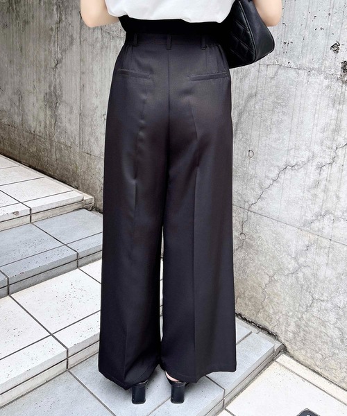 INGNI（イング）の「【WEB限定】共ベルト付ワイドパンツ（スラックス・レディース・チャコールグレー/ブラック/ベージュ・S/M）」の15枚目の写真