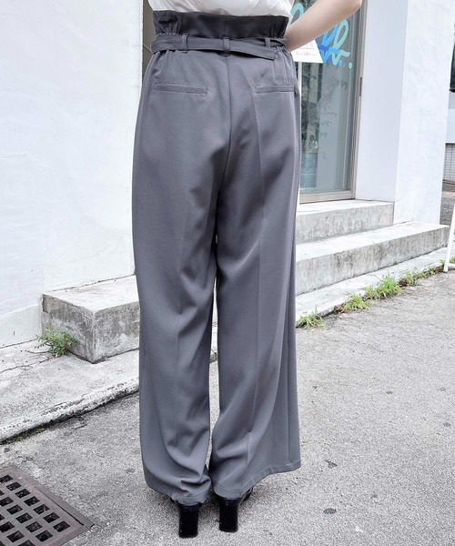 INGNI（イング）の「【WEB限定】共ベルト付ワイドパンツ（スラックス・レディース・チャコールグレー/ブラック/ベージュ・S/M）」の21枚目の写真