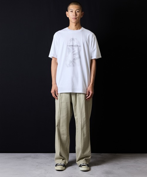 SMOKE T-SHIRT / スモークプリント ヒューマンアート グラフィックT