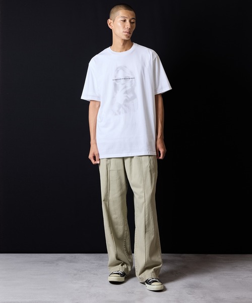 SMOKE T-SHIRT / スモークプリント ヒューマンアート グラフィックT