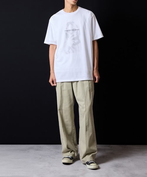 SMOKE T-SHIRT / スモークプリント ヒューマンアート グラフィックT